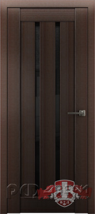 Межкомнатная дверь Владимирская Лайн 2 ПО (Венге / Черное стекло)