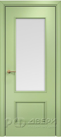 Межкомнатная дверь Марсель ПО (Эмаль фисташка МДФ/Сатинат белый)