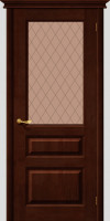 Дверь из массива сосны М5 ПО (Темный Лак)