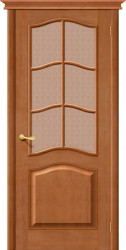 Межкомнатная дверь из массива сосны M7 ПО (Светлый лак/Ажур)
