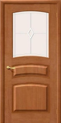 Межкомнатная дверь из массива сосны М16 ПО (Светлый лак)