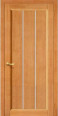Дверь из массива сосны Вега-19 ПО (Светлый орех) Мини фото #0