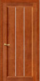 Дверь из массива сосны Вега-19 ПО (Темный Орех) Мини фото #0