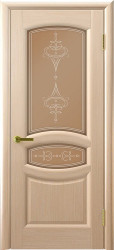 Межкомнатная дверь Анастасия остекленная (Беленый Дуб)