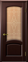 Межкомнатная дверь Анастасия Остекленная (Венге)