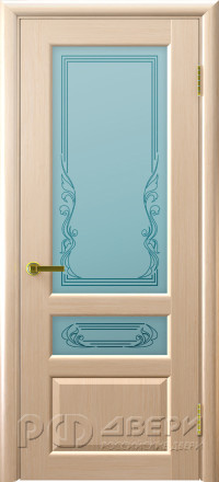 Межкомнатная дверь Валентия 2 Остекленная (Беленый Дуб)