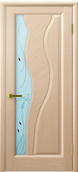 Межкомнатная дверь Торнадо Остекленная (Беленый Дуб)