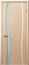 Межкомнатная дверь Клеопатра 1 остекленная (Беленый Дуб)