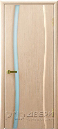 Межкомнатная дверь Клеопатра 1 остекленная (Беленый Дуб)