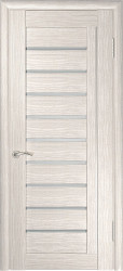 Межкомнатная дверь ЛУ 25 со стеклом (Капучино/Сатинат)