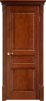 Дверь из массива сосны 5 Ш ПГ (Багет/Коньяк)