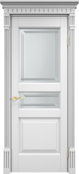 Межкомнатная дверь из массива ольхи ОЛ 5 ПО С5/4 (Белая эмаль)