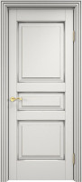 Дверь из массива ольхи ОЛ 5 ПГ (Белый грунт/Патина серебро с микрано)