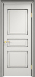 Межкомнатная дверь ОЛ 5 ПГ (Белый грунт/Патина серебро с микрано)