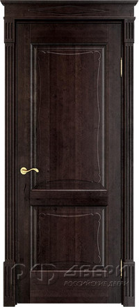 Межкомнатная дверьиз массива ольхи  ОЛ 6_2 ПГ (Венге)