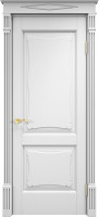 Дверь из массива ольхи ОЛ 6_2 ПГ (Капитель ромб/Белая Эмаль)