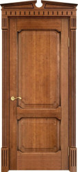 Межкомнатная дверь из массива ольхи ОЛ 7_2 ПГ (Орех 10% патина)