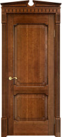 Дверь из массива ольхи ОЛ 7_2 ПГ (Коньяк патина)