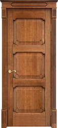 Межкомнатная дверь из массива ольхи ОЛ 7_3 ПГ (Орех 10% патина)