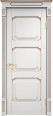 Дверь из массива ольхи ОЛ 7_3 ПГ Капитель бриз (Белый грунт/патина Золото) Мини фото #0