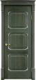 Дверь из массива ольхи ОЛ 7_3 ПГ (Малахит/Патина серебро с микрано) Мини фото #0