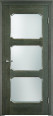 Дверь из массива ольхи ОЛ 7_3 ПО (Малахит/Патина серебро с микрано) Мини фото #0