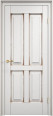 Дверь из массива ольхи ОЛ 15 ПГ (Белый грунт/патина Орех) Мини фото #0