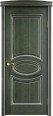 Дверь из массива ольхи ОЛ 26 ПГ (Малахит/Патина серебро с микрано) Мини фото #0