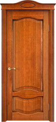 Межкомнатная дверь из массива ольхи ОЛ 33 ПГ (Медовый с патиной Орех)