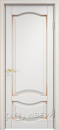 Межкомнатная дверь ОЛ 33 ПГ (Белый грунт патина Золото)