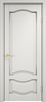 Дверь из массива ольхи ОЛ 33 ПГ (Белый грунт/Патина серебро с микрано)