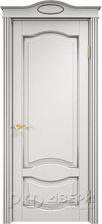 Межкомнатная дверь ОЛ 33 ПГ Капитель романтика (Белый грунт патина Серебро с микрано)