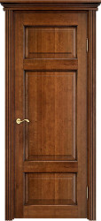Межкомнатная дверь из массива ольхи ОЛ 55 ПГ (Коньяк патина)