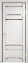 Межкомнатная дверь ОЛ 55 ПГ Ромб (Белый грунт патина Орех)