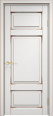 Дверь из массива ольхи ОЛ 55 ПГ Ромб (Белый грунт/патина Орех) Мини фото #0