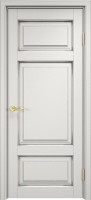 Дверь из массива ольхи ОЛ 55 ПГ (Белый грунт/Патина серебро с микрано)