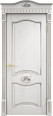 Дверь из массива дуба Д3 ПГ (Белый грунт/Патина серебро с микрано) Мини фото #0
