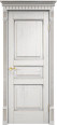 Дверь из массива дуба Д5 ПГ (Белый грунт/Патина серебро с микрано) Мини фото #0