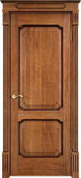 Межкомнатная дверь из массива дуба Д7-2 ПГ (Орех 10% с патиной)