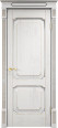Дверь из массива дуба Д7-2 ПГ (Белый грунт/Патина серебро с микрано) Мини фото #0