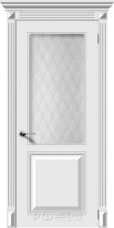Межкомнатная дверь Бриз со стеклом (Белая Эмаль)