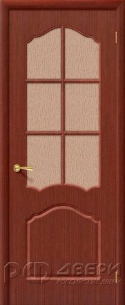 Межкомнатная шпонированная дверь Каролина ПО (Макоре Файн-лайн)