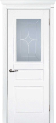 Межкомнатная дверь Смальта 01 ПО (Белый RAL 9003/Белое)
