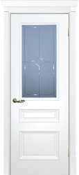 Межкомнатная дверь Смальта 06 ПО (Белый RAL 9003/Белое)