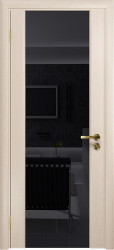 Межкомнатная дверь Триумф-3 ПО (Беленый Дуб/Черное)
