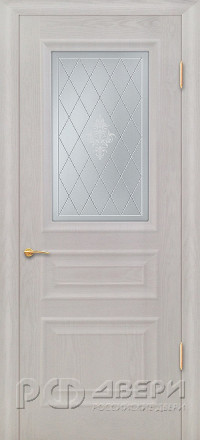 Межкомнатная дверь Бостон Б ПО (Белый Ясень) стекло АП-49