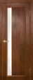 Дверь из массива сосны Вега-6 ПО (Темный орех) Мини фото #0