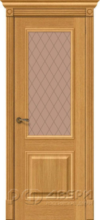 Межкомнатная дверь Вуд Классик-13 ПО (Натуральный Дуб/Bronze Сrystal)