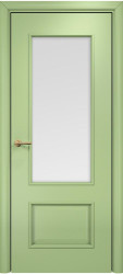 Межкомнатная дверь Марсель ПО (Эмаль фисташка по ясеню/Сатинат белый)