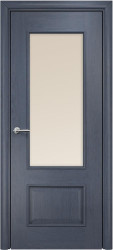 Межкомнатная дверь Марсель ПО (Дуб графит/Сатинат бронза)